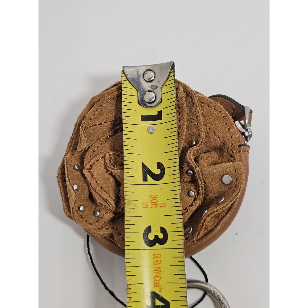 Vera Bradley's‎ Toasted Hazelnut Leather "Rosy Outlook" Bag Purse Charm Studded - Picture 5 of 6